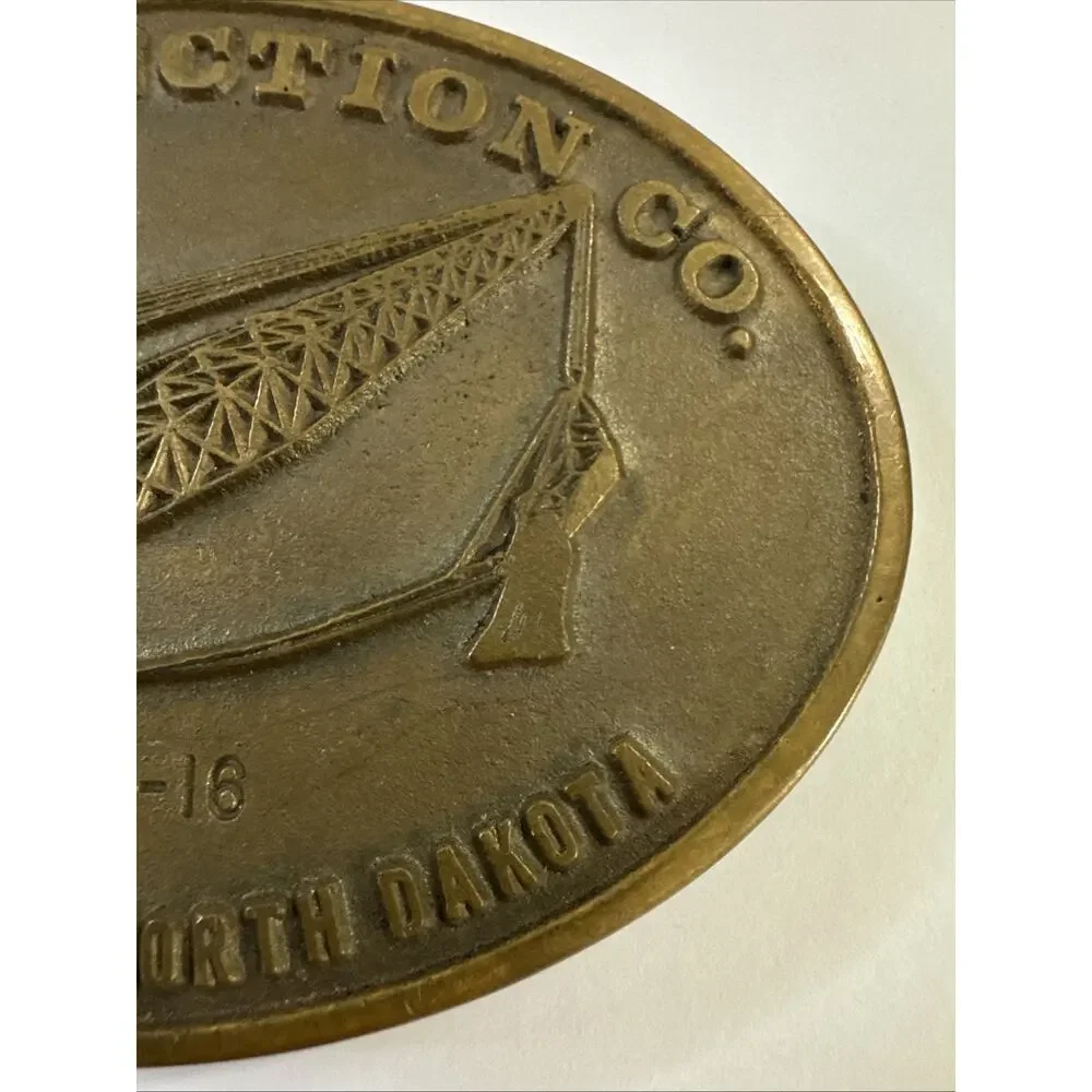 Vintage F & E Erection Co Belt Buckle 8750-16 Dragline Underwood ND